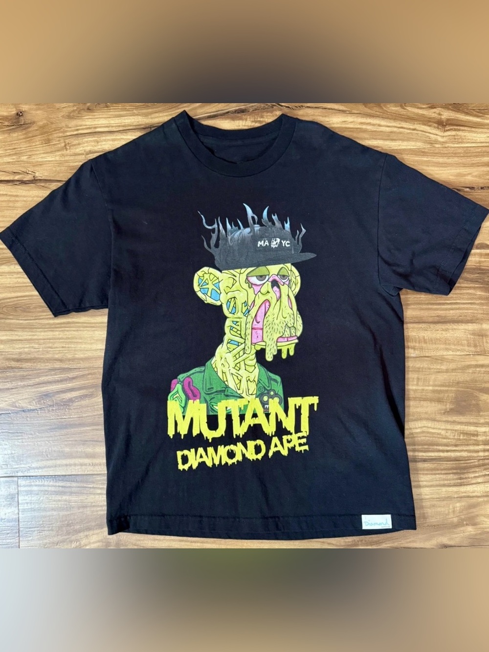 Diamond Supply Mutant Diamond Ape T-Shirt Black Mens Size Large